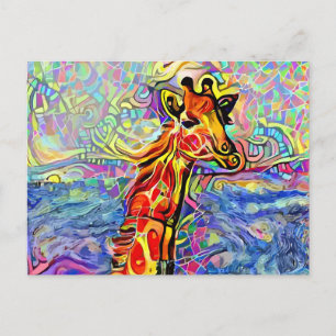GIRAFFE ART Postcards
