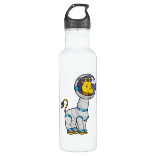 Giraffe as Astronaut in Glass sphere 710 Ml Water Bottle
