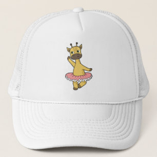 Giraffe as Ballerina at Ballet with Skirt Trucker Hat