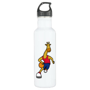 Giraffe as Basketball player with Basketball ball 710 Ml Water Bottle