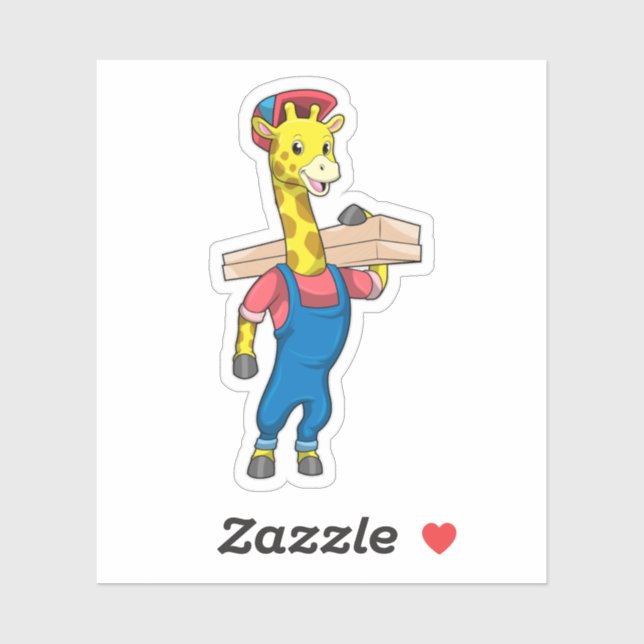 Giraffe as Carpenter with Wood (Sheet)