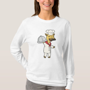 Giraffe as Chef with Cooking apron & Platter T-Shirt