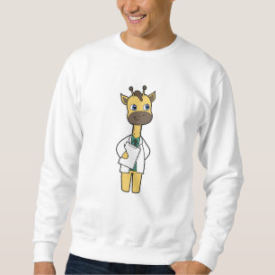 Giraffe as Doctor with Notepad Sweatshirt