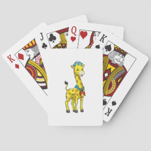 Giraffe as Sailor with Sailor hat Playing Cards