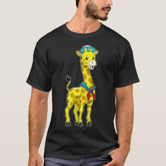 Giraffe as Sailor with Sailor hat T-Shirt