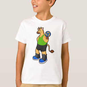 Giraffe as Volleyball player with Volleyball T-Shirt