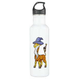 Giraffe as Wizard with Magic wand & Hat 710 Ml Water Bottle