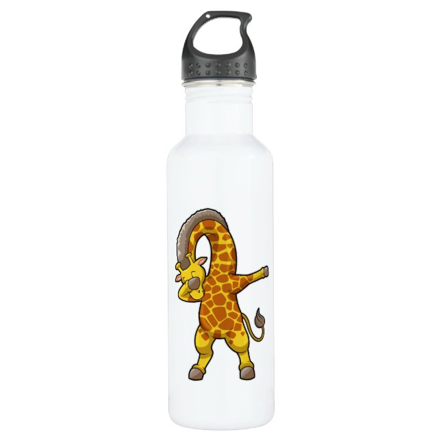 Giraffe at Hip Hop Dance Dab 710 Ml Water Bottle (Front)