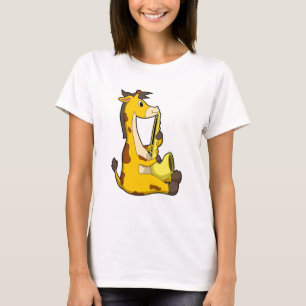 Giraffe at Music with Saxophone.PNG T-Shirt