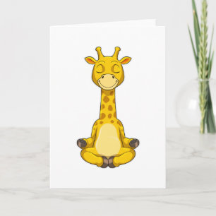 Giraffe at Yoga Meditation Card