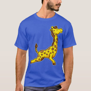 Giraffe at Yoga Stretching exercises Legs Neck T-Shirt