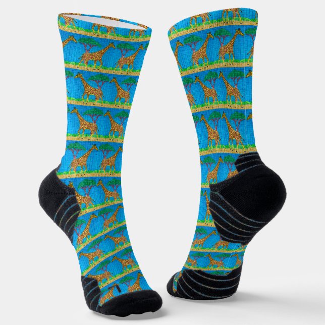 Giraffe - Athletic Socks (Angled)