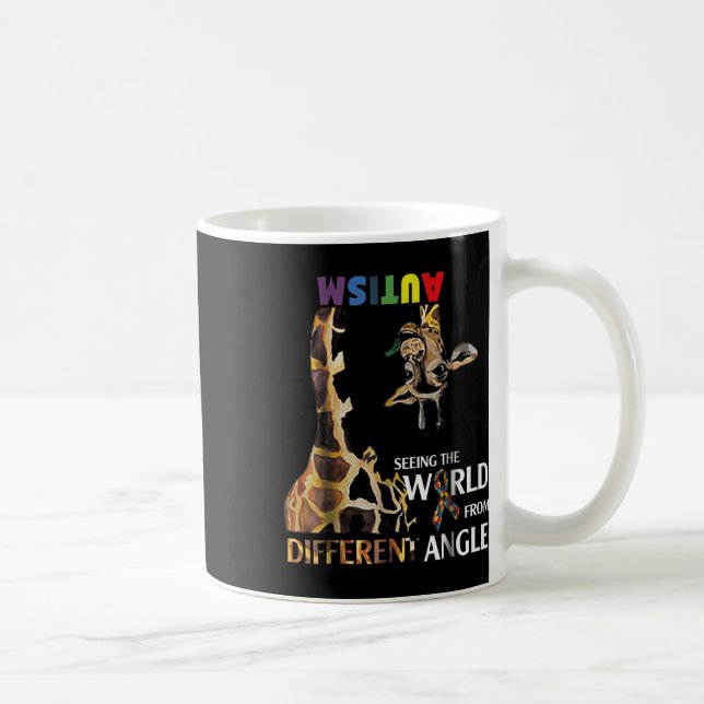 Giraffe Autism Seeing The World From Different Ang Coffee Mug (Right)
