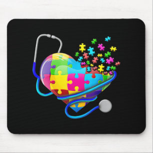 Giraffe Autism Seeing World Different Angle Awaren Mouse Pad