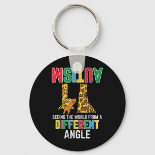 Giraffe Autism Seeing World Different Angle Keychain