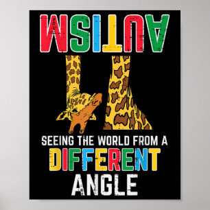 Giraffe Autism Seeing World Different Angle Poster