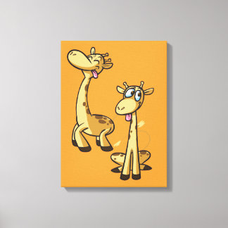 GIRAFFE BABIES CANVAS PRINT