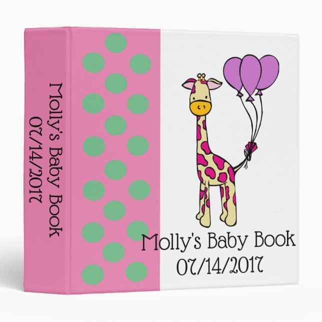 Giraffe Baby Book Binder (Front/Spine)