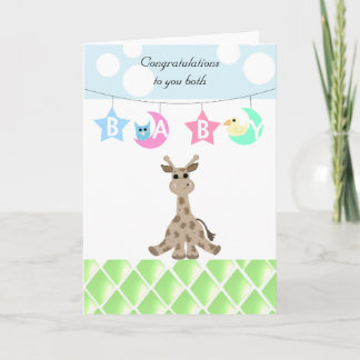 Giraffe Baby Congratulations Card