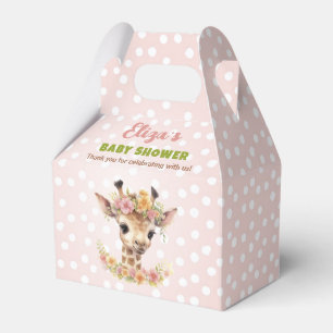 Giraffe Baby Girl Shower Wild One Girly Safari Favor Box