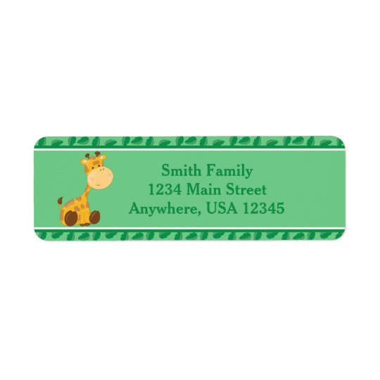 Giraffe | Baby Safari Animals | Personalized Return Address Label