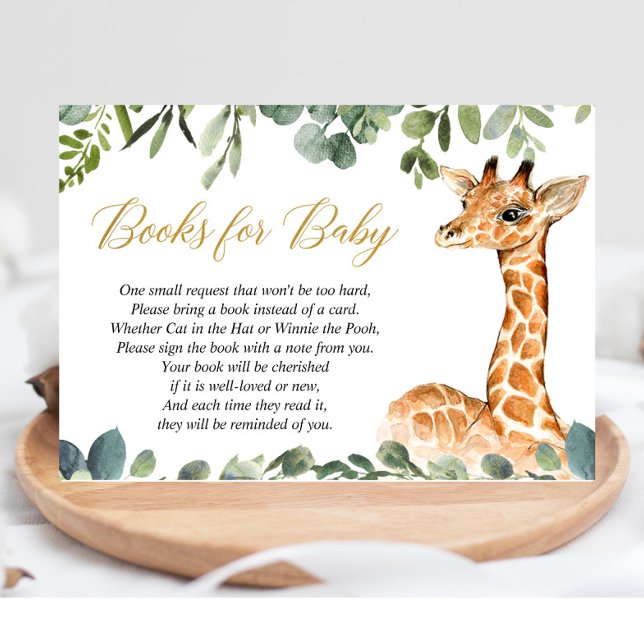Giraffe baby shower book instead of a card (Creator Uploaded)