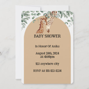 GIRAFFE BABY SHOWER INVITATION