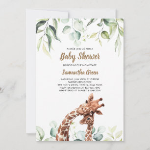 Giraffe Baby Shower Invitation