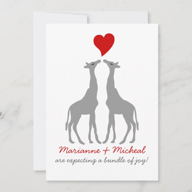 Giraffe Baby Shower Invitation (Front)