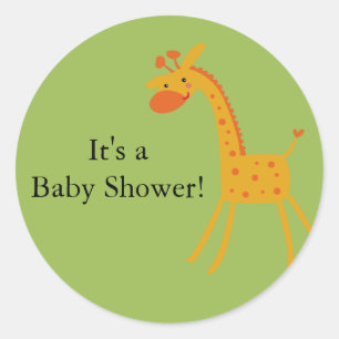 Giraffe Baby Shower Sticker