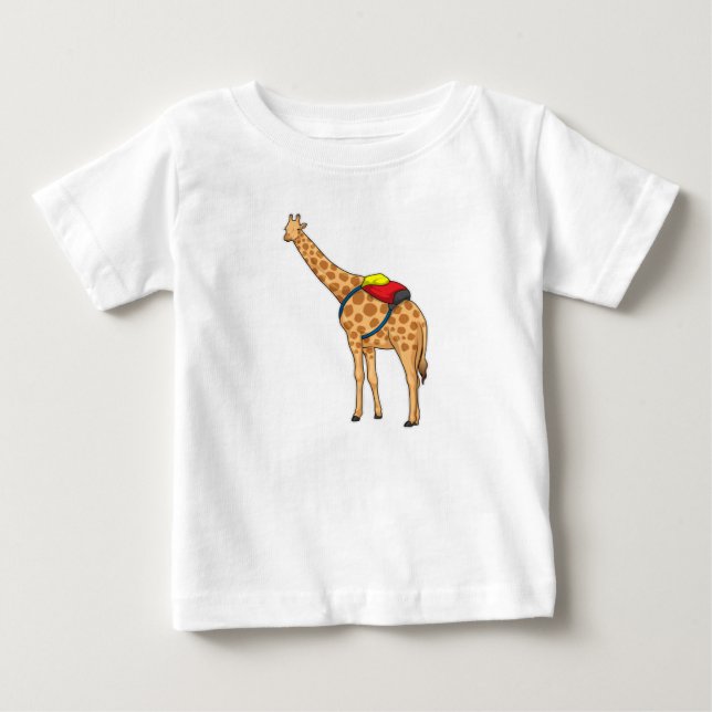 Giraffe Backpack Baby T-Shirt (Front)