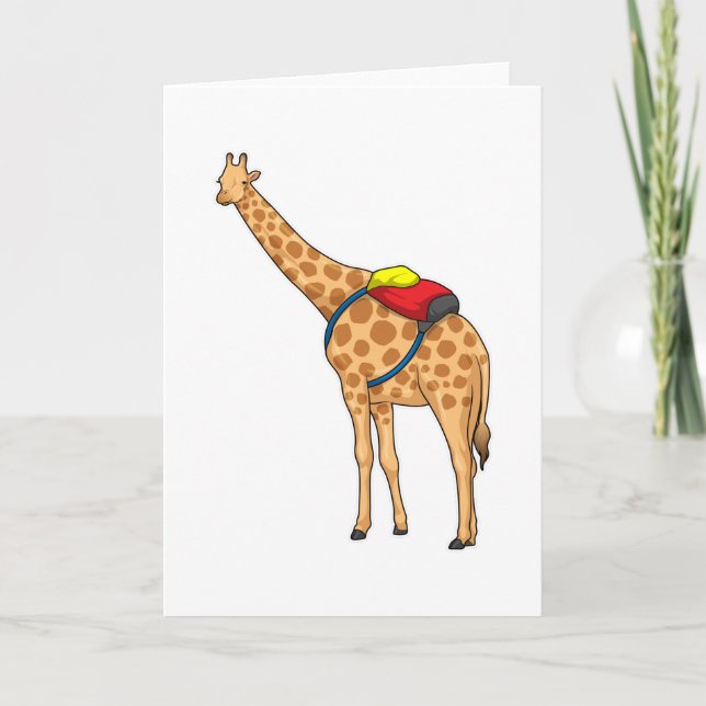 Giraffe Backpack Card (Front)