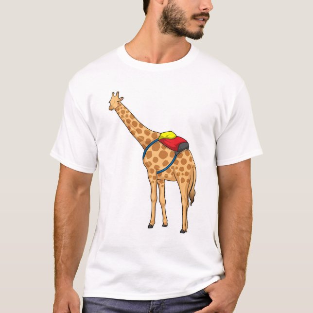 Giraffe Backpack T-Shirt (Front)