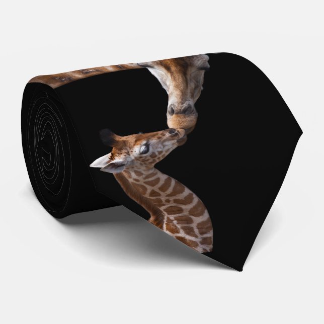 Giraffe Baisers Cravate double face (Roulé)