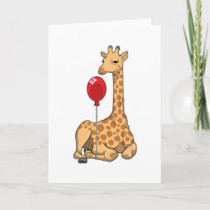 Giraffe Balloon Card