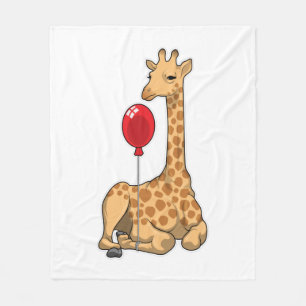 Giraffe Balloon Fleece Blanket