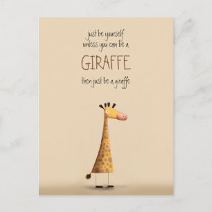 Giraffe - Be yourself Postcard