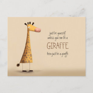 Giraffe - Be yourself Postcard