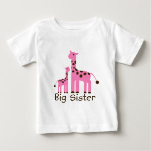 Giraffe Big Sister Baby T-Shirt