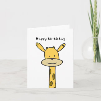 Giraffe Birthday Card