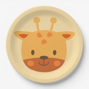 Giraffe Birthday Kids Room Wall Art Paper Plates