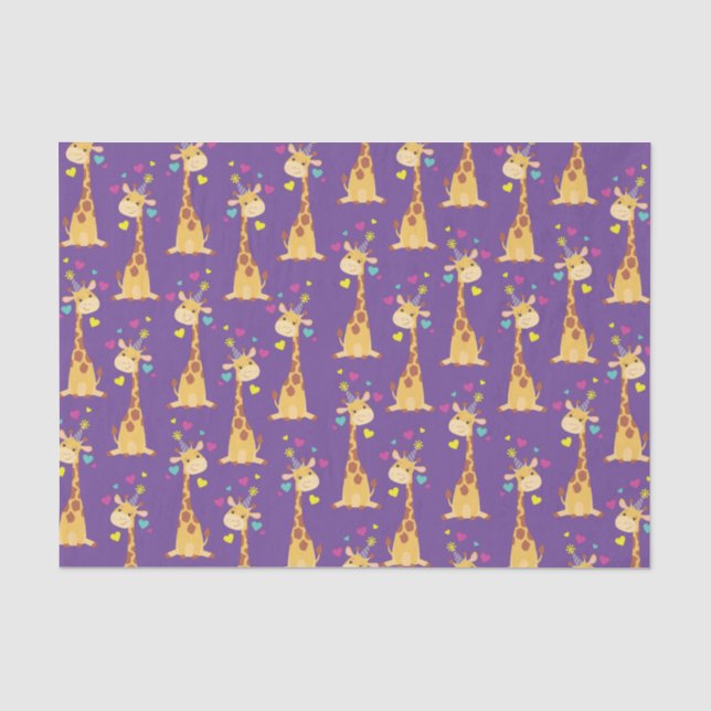 Giraffe Birthday Party Tissue Paper (Front)
