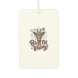 Giraffe Birthday Vintage Engraving Party Shirt_1 Air Freshener