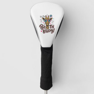 Giraffe Birthday Vintage Engraving Party Shirt_1 Golf Head Cover