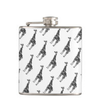 Giraffe Black and Grey Silhoutte