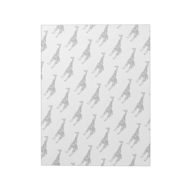 Giraffe Black and Grey Silhoutte Notepad (Rotated)