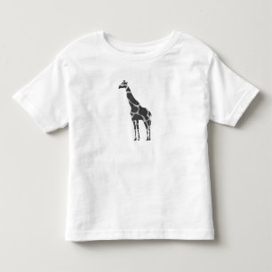 Giraffe Black and Grey Silhoutte Toddler T-shirt