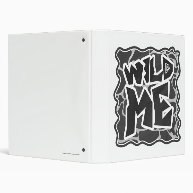 Giraffe Black and Light Grey Print Binder (Background)
