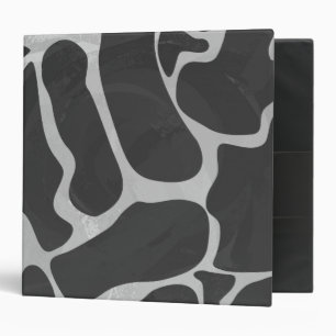 Giraffe Black and Light Grey Print Binder