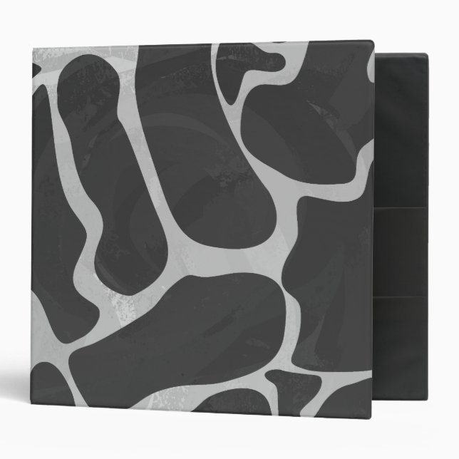 Giraffe Black and Light Grey Print Binder (Front/Inside)